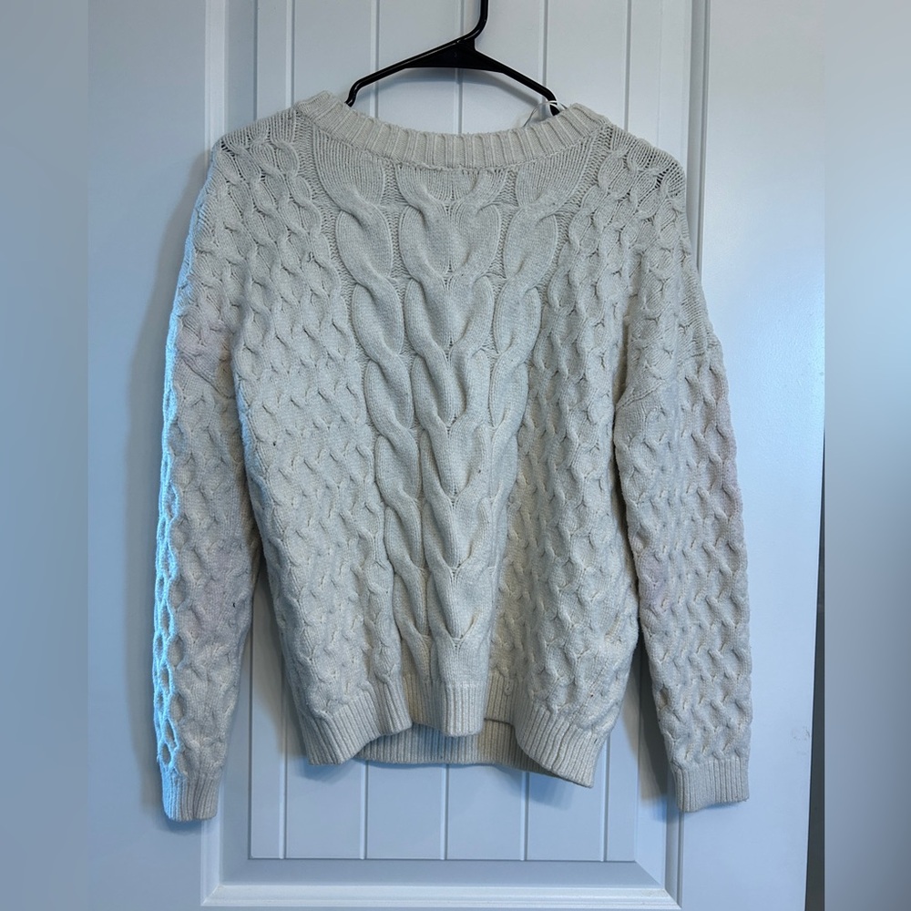 Cyrus Cream Cable Knit Sweater